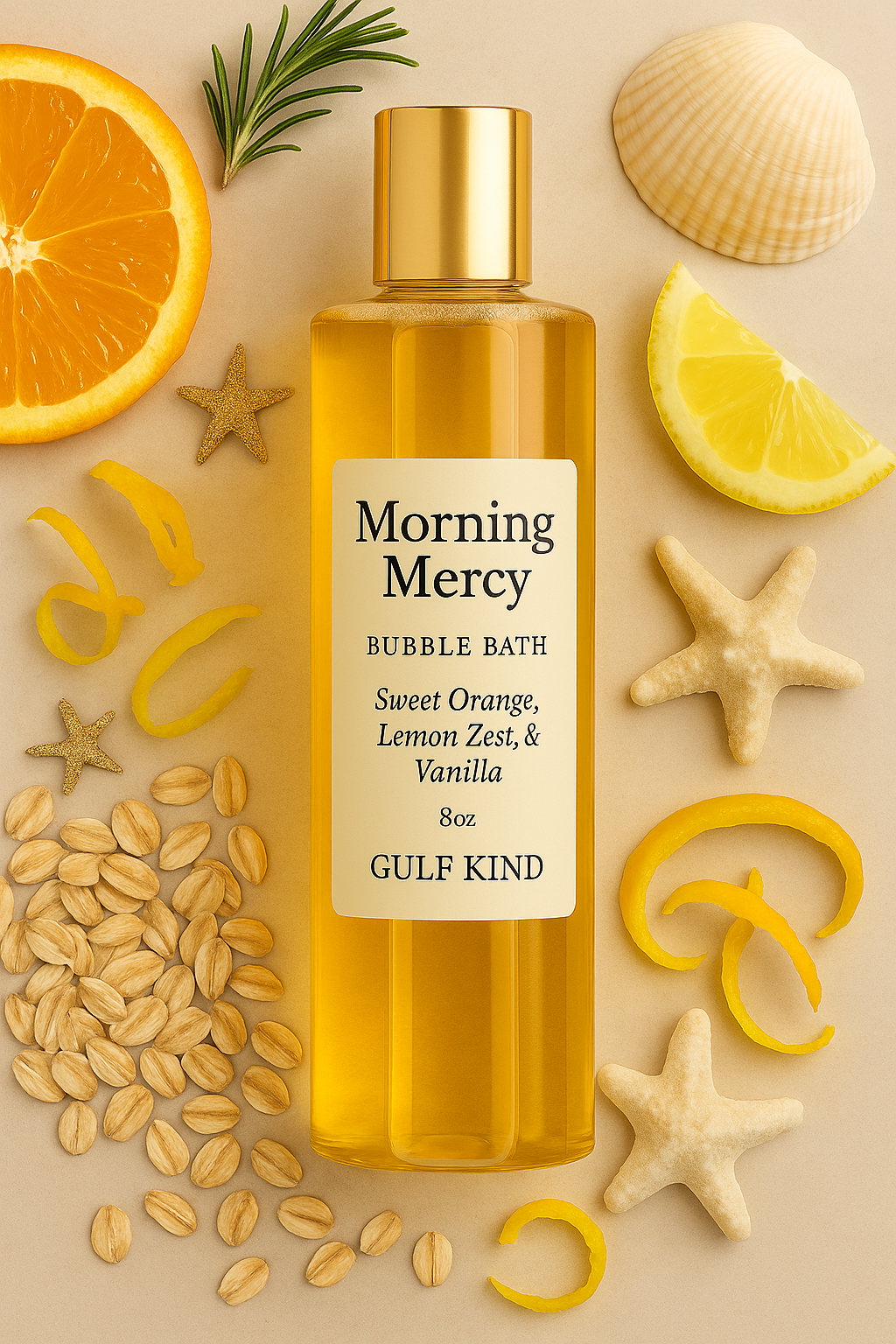 Morning Mercy Bubble Bath – Sweet Citrus & Vanilla Hydration | 8oz by Gulf Kind
