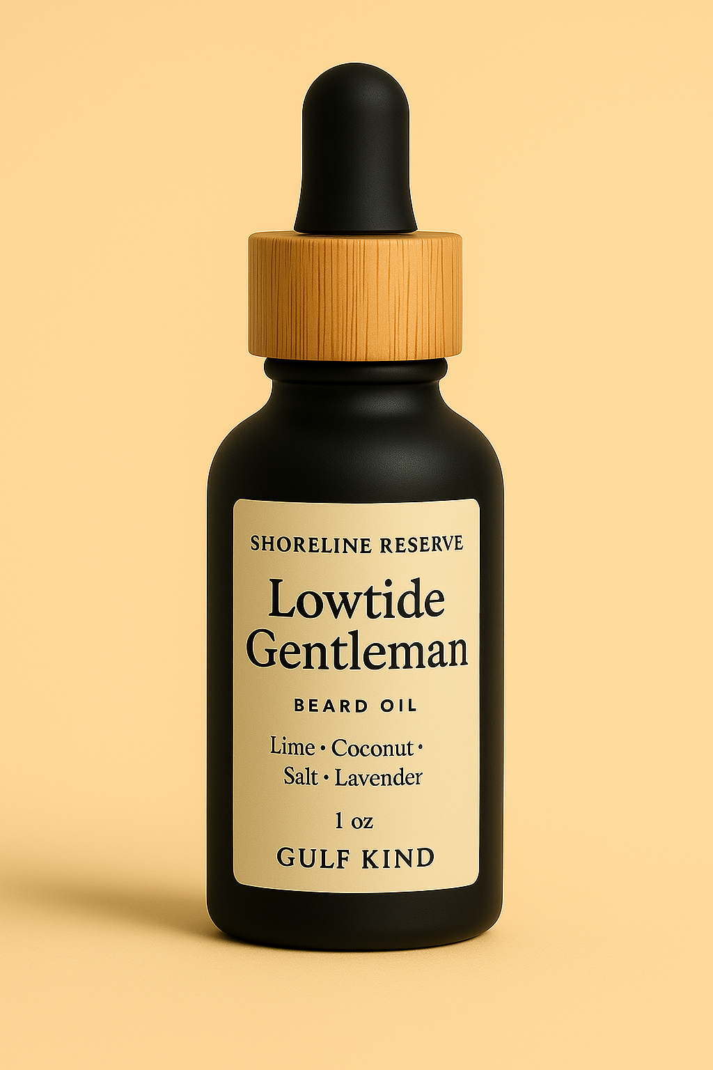 Lowtide Gentleman Beard Oil – Lime, Lavender, Coconut & Sea Salt | 1oz Coastal Beard Moisturizer by Gulf Kind