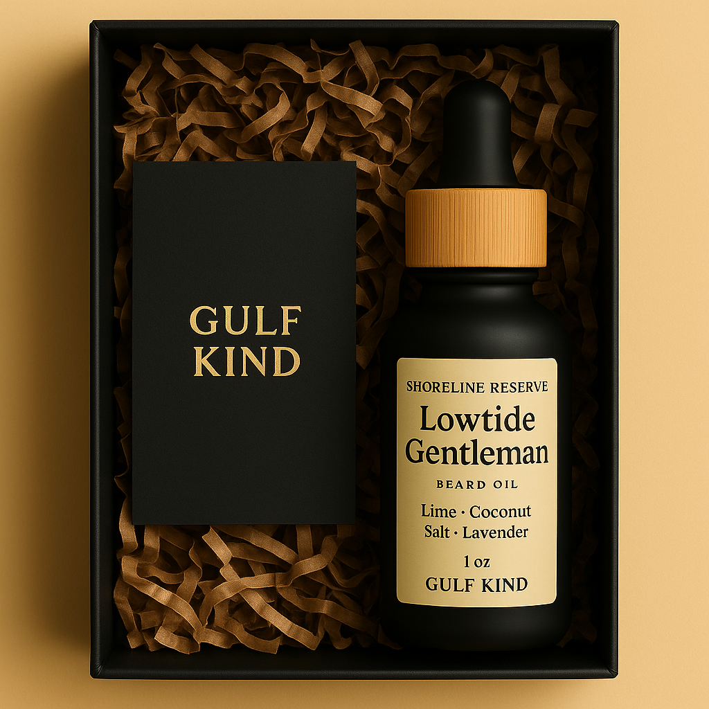 Lowtide Gentleman Beard Oil – Lime, Lavender, Coconut & Sea Salt | 1oz Coastal Beard Moisturizer by Gulf Kind