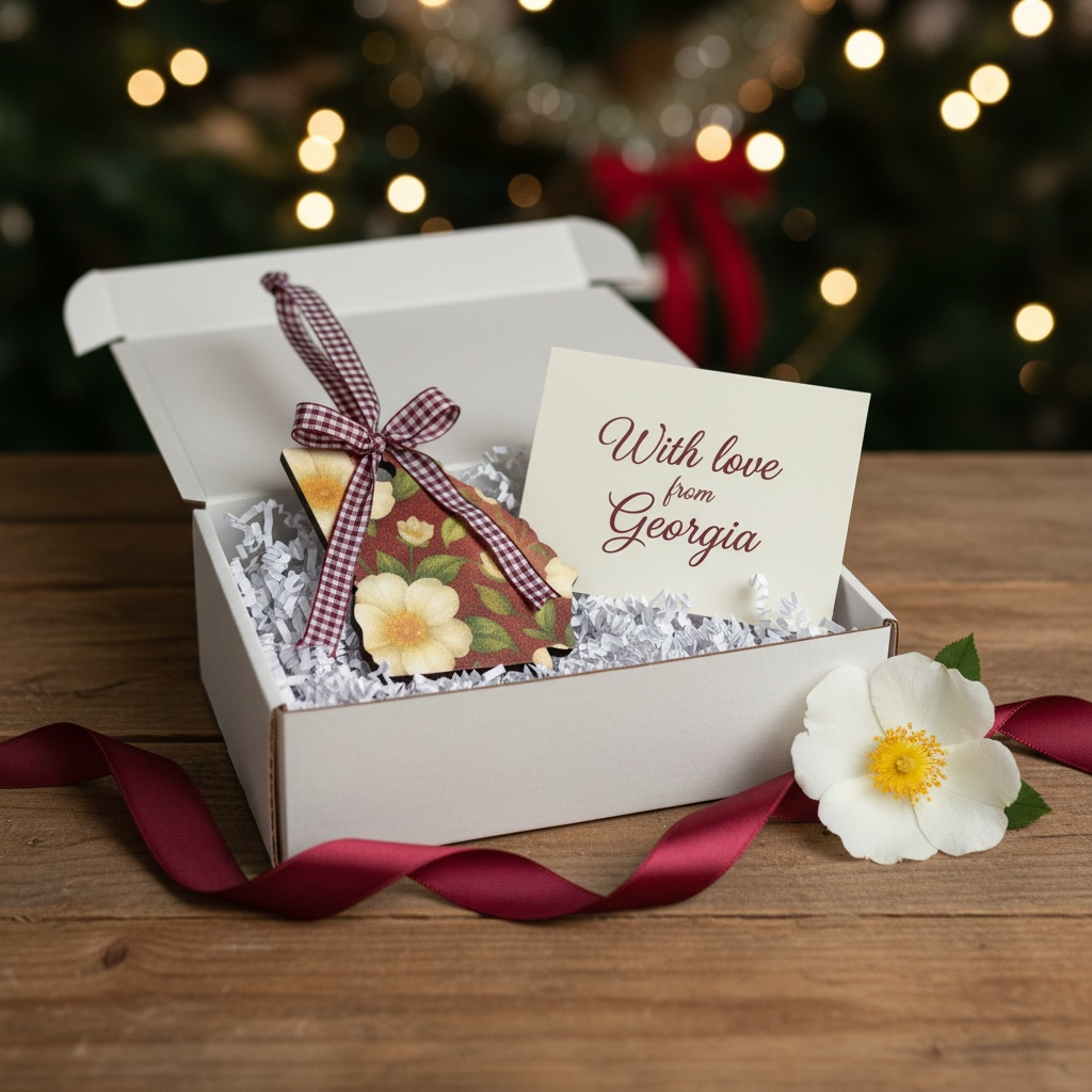 Georgia Cherokee Rose Ornament