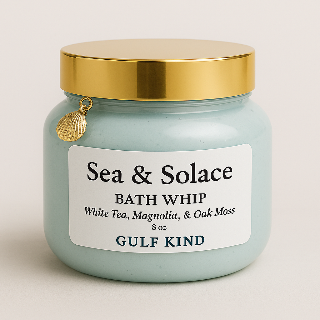Sea & Solace Bath Whip – White Tea, Citrus, Lavender & Coastal Florals | 8 oz by Gulf Kind