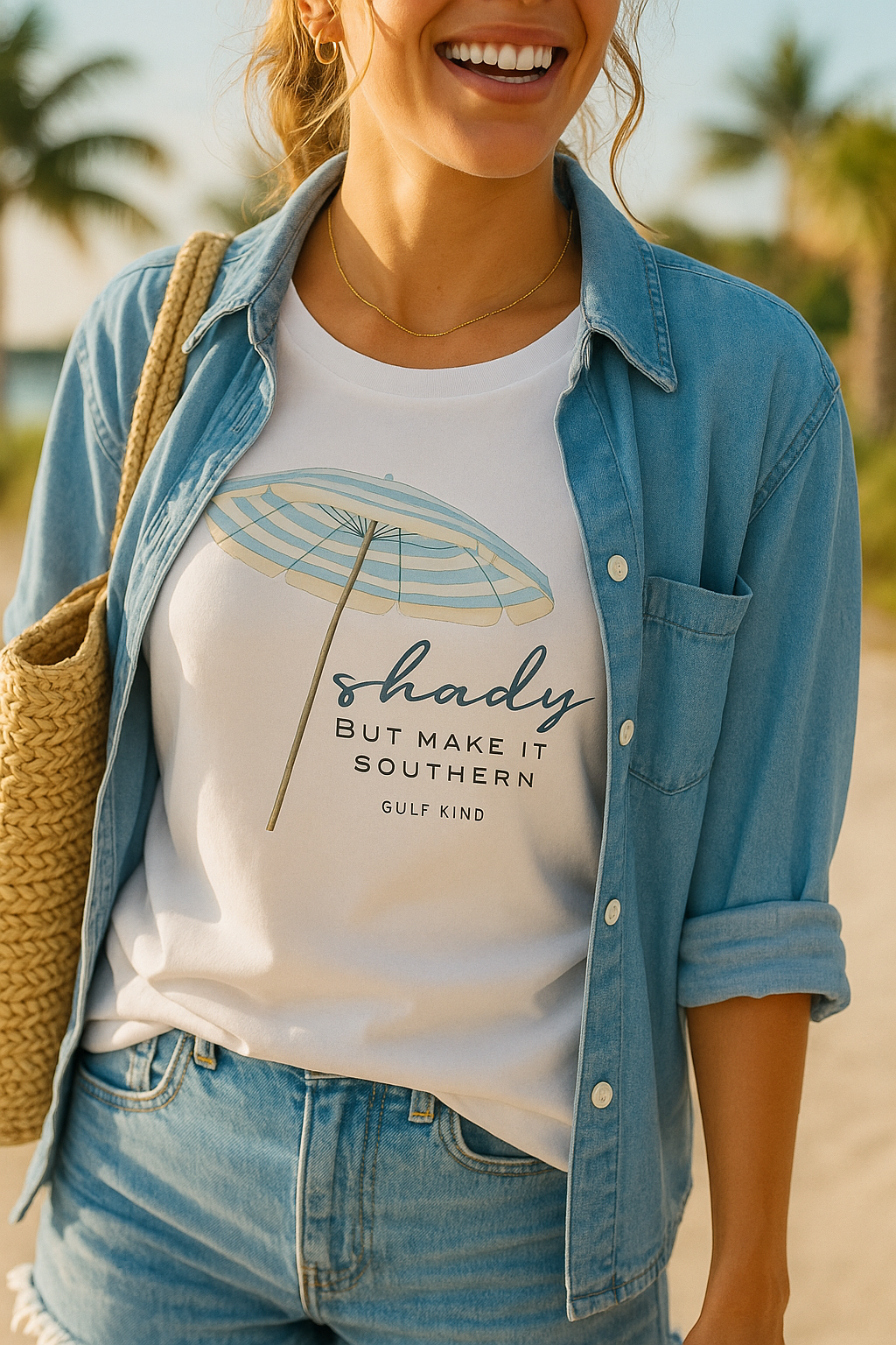 Shady But Make It Southern Tee – Coastal Graphic T-Shirt | 100% Cotton by Gulf Kind