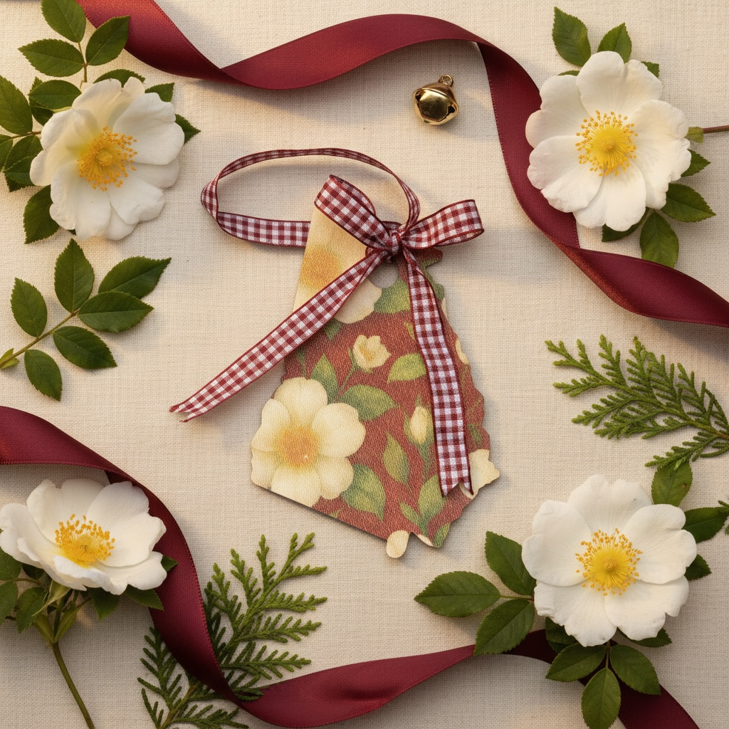 Georgia Cherokee Rose Ornament