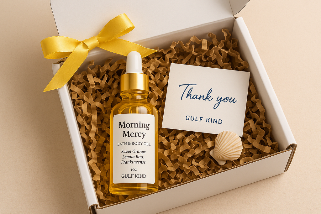 Morning Mercy Bath & Body Oil – Sweet Orange, Lemon Zest, Frankincense & Vanilla | 1oz by Gulf Kind