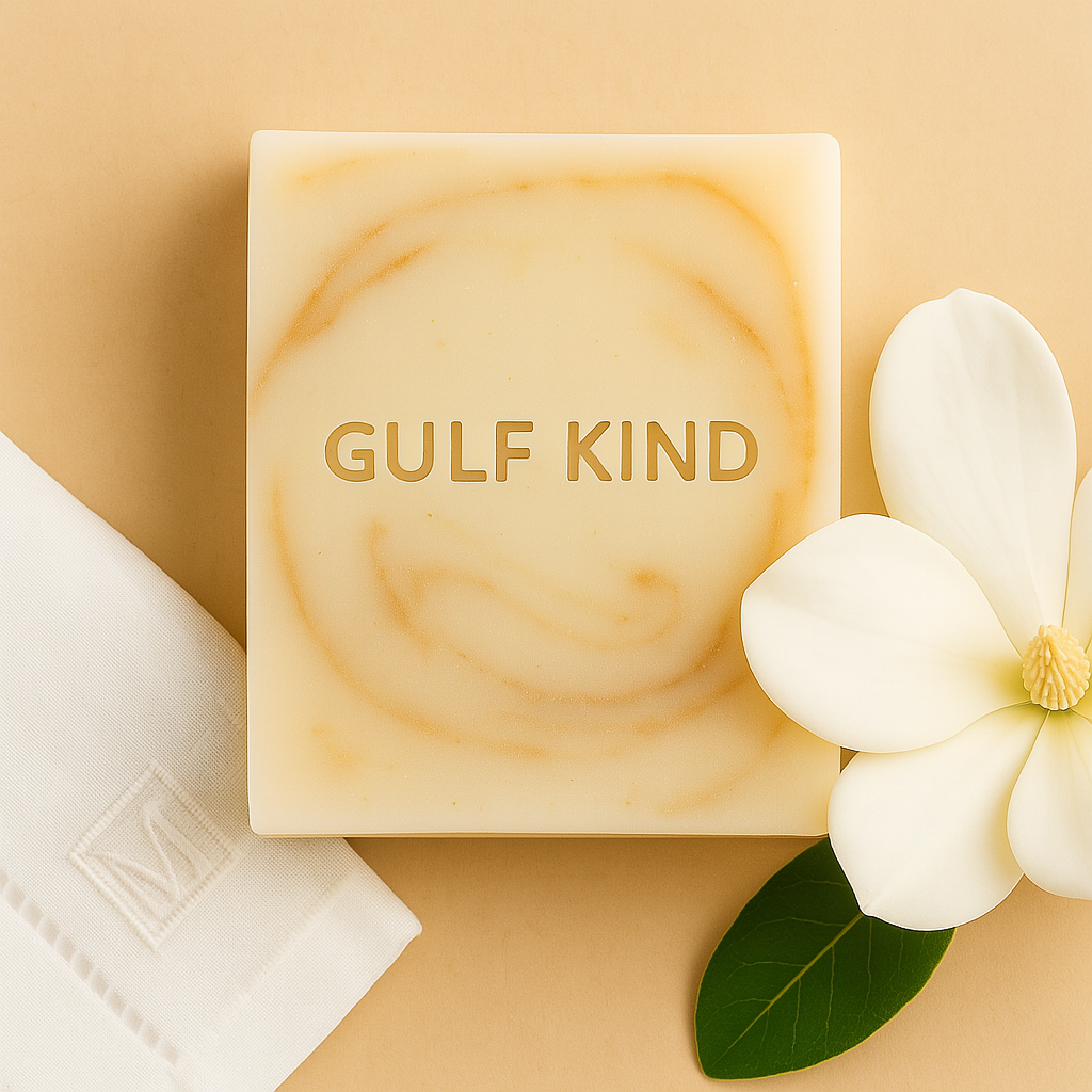 Bayfront & Oak Soap – Bergamot, Magnolia, White Tea, Oak | 4.5oz Shea Butter Bar for Men by Gulf Kind