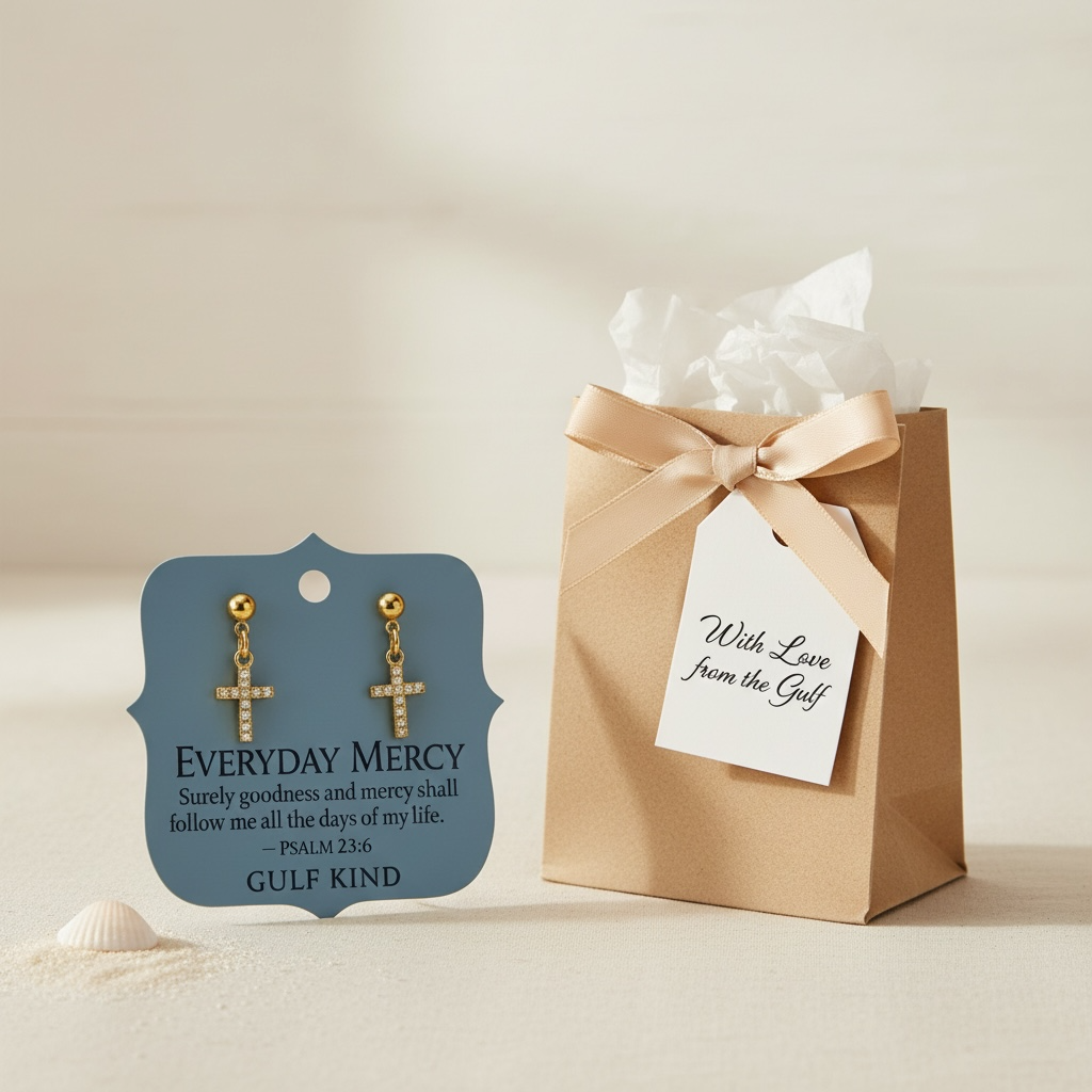 Everyday Mercy Mini Cross Earrings