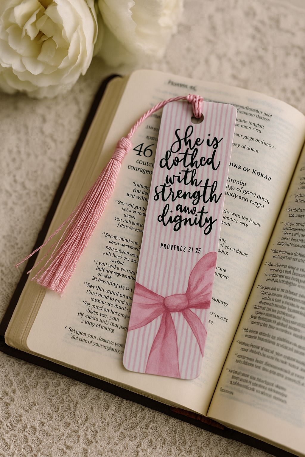 Scripture Bookmark – Proverbs 31:25
