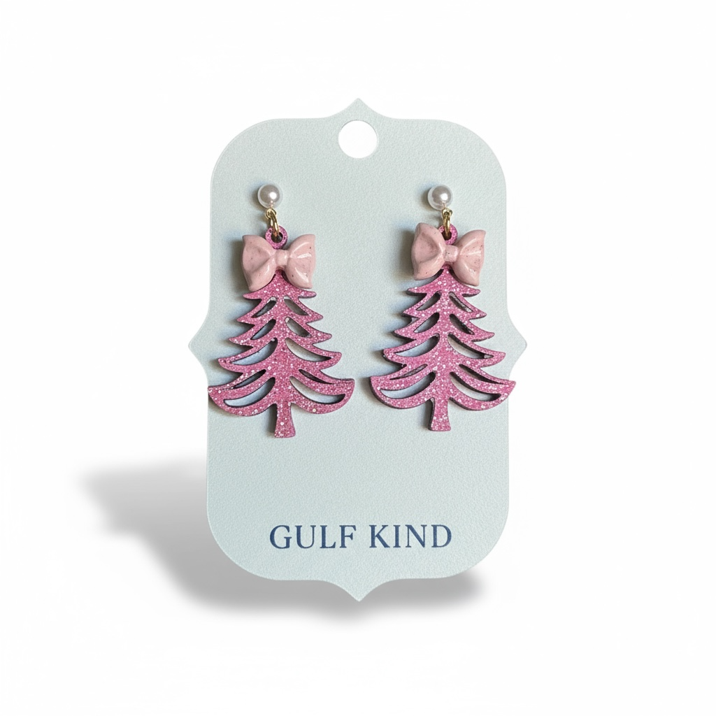 Pink Ribbon Pines Earrings