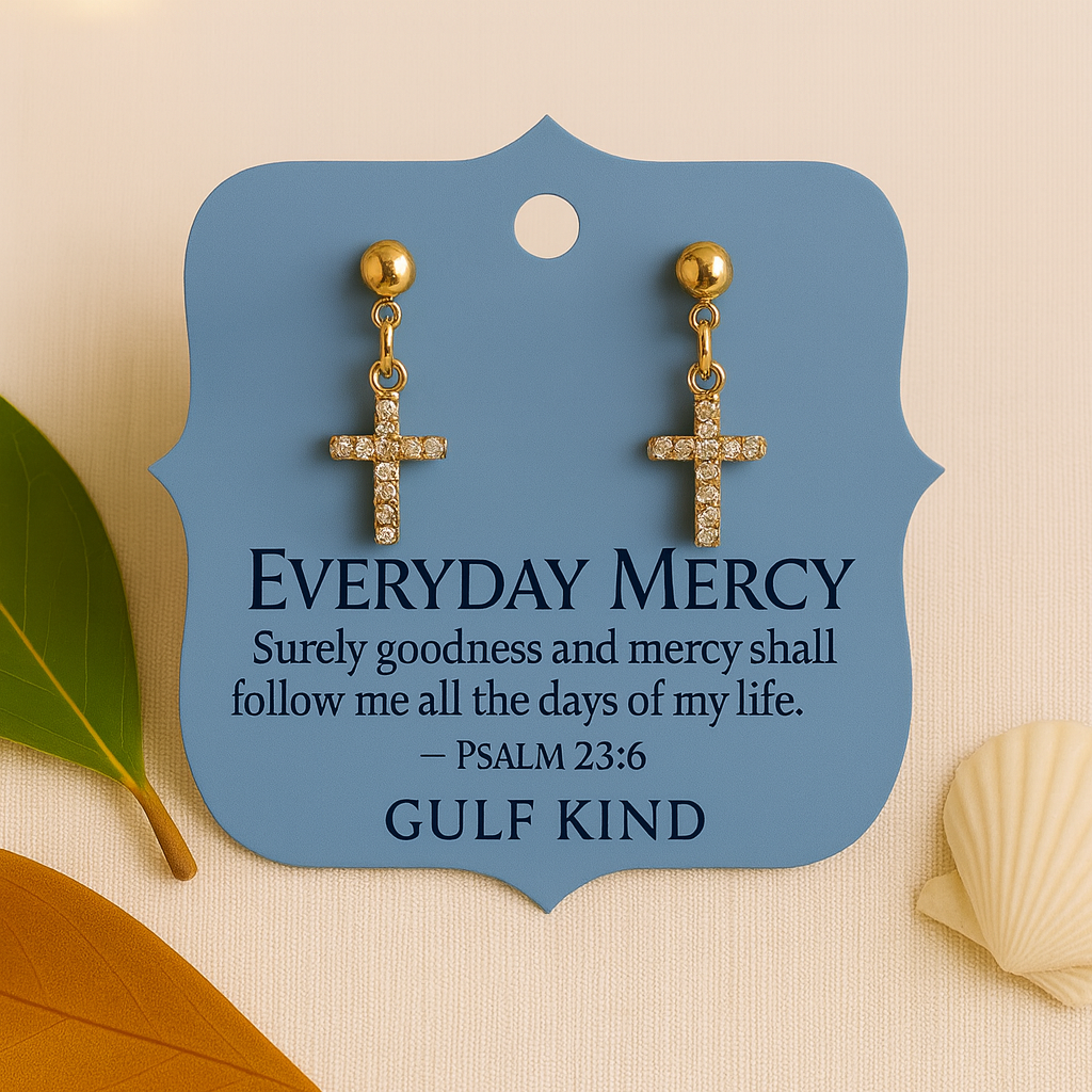Everyday Mercy Mini Cross Earrings