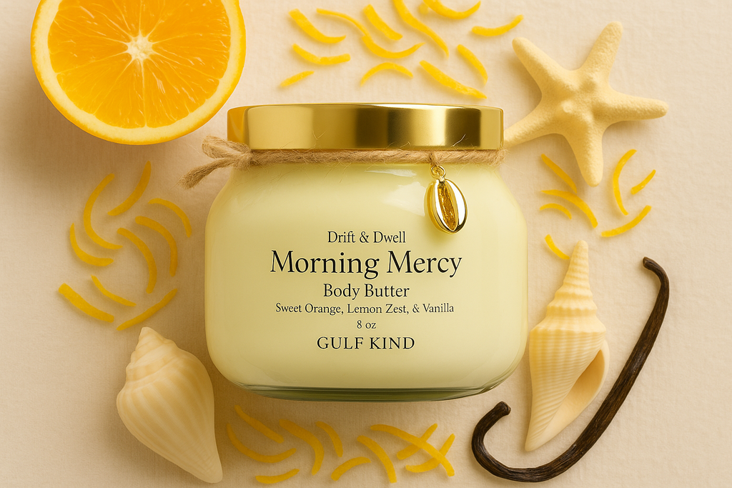 Morning Mercy Body Butter – Sweet Orange, Lemon, Frankincense & Vanilla | 8 oz Jar by Gulf Kind