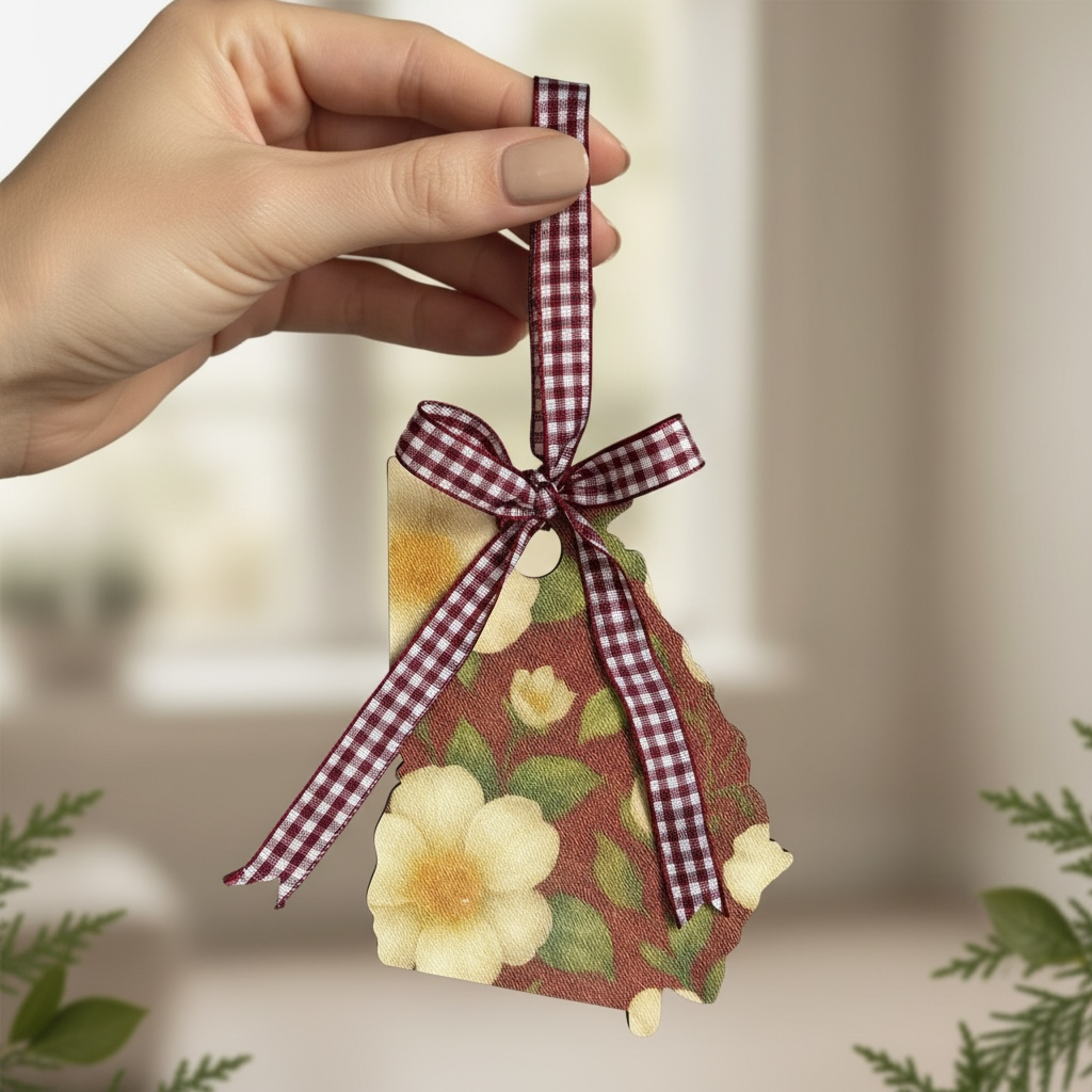 Georgia Cherokee Rose Ornament