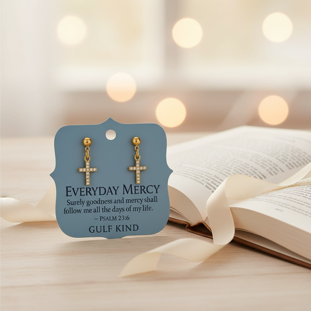 Everyday Mercy Mini Cross Earrings