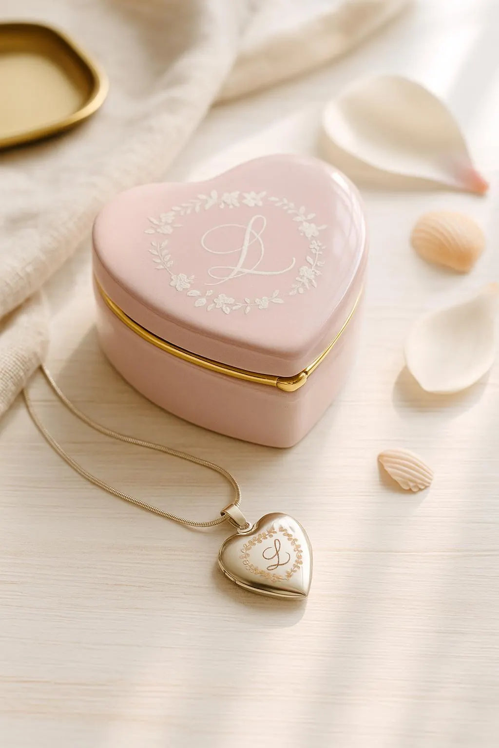 Custom Photo Heart Locket & Keepsake Box – Personalized Engraved Gift for Her | Memorial, Anniversary, or Wedding Keepsake by Gulf Kind