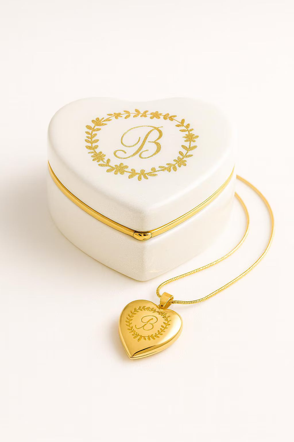 Custom Photo Heart Locket & Keepsake Box – Personalized Engraved Gift for Her | Memorial, Anniversary, or Wedding Keepsake by Gulf Kind