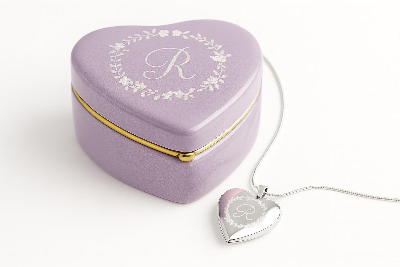 Custom Photo Heart Locket & Keepsake Box – Personalized Engraved Gift for Her | Memorial, Anniversary, or Wedding Keepsake by Gulf Kind