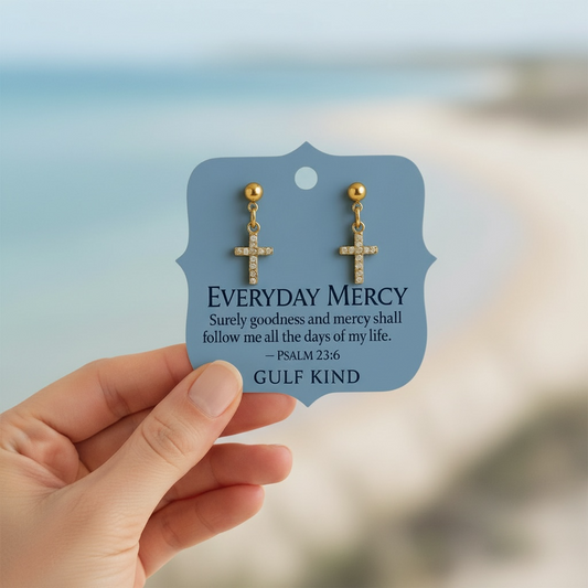 Everyday Mercy Mini Cross Earrings