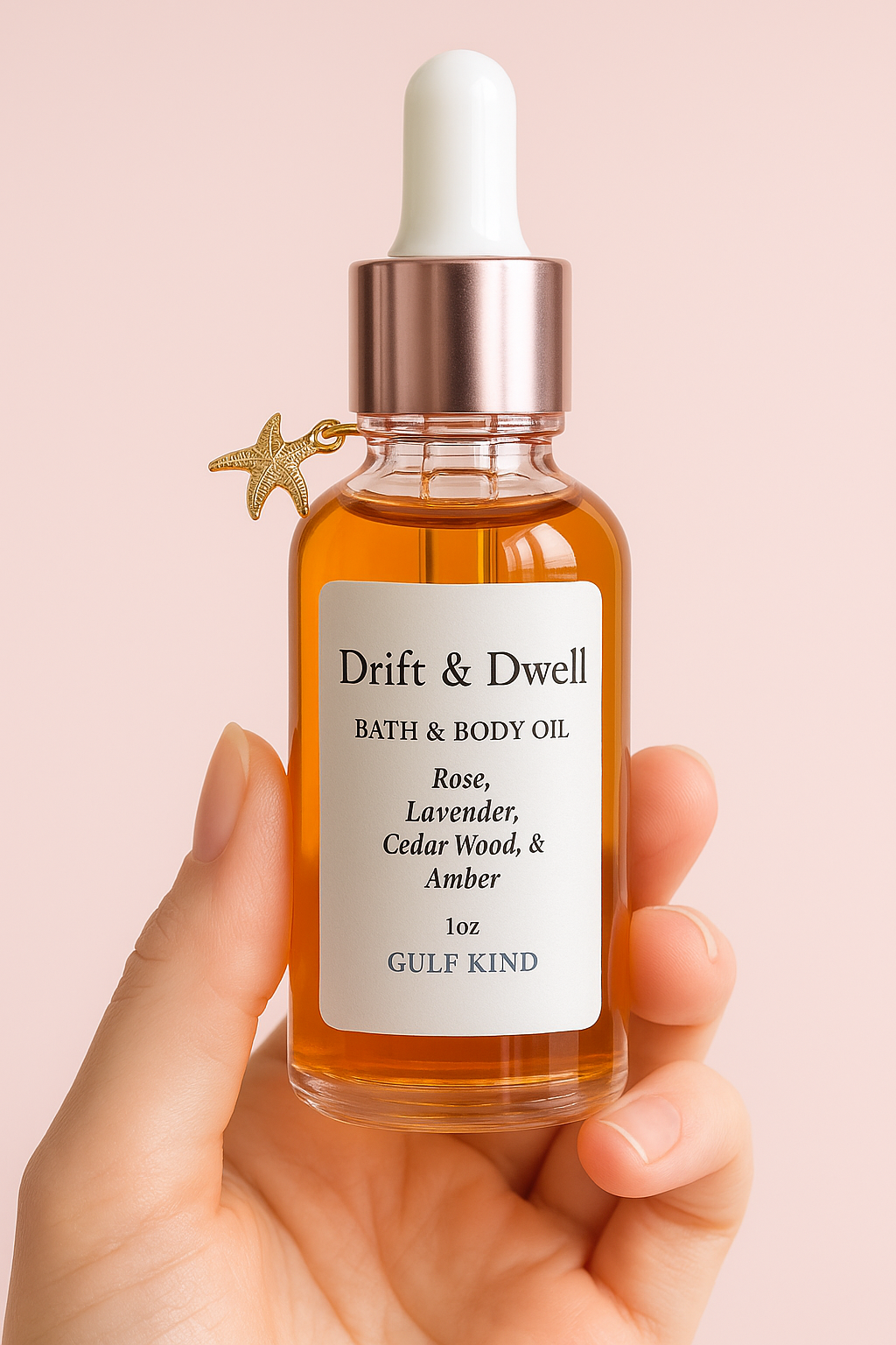 Drift & Dwell Bath & Body Oil – Lavender, Rose, Vanilla | 1 oz by Gulf Kind