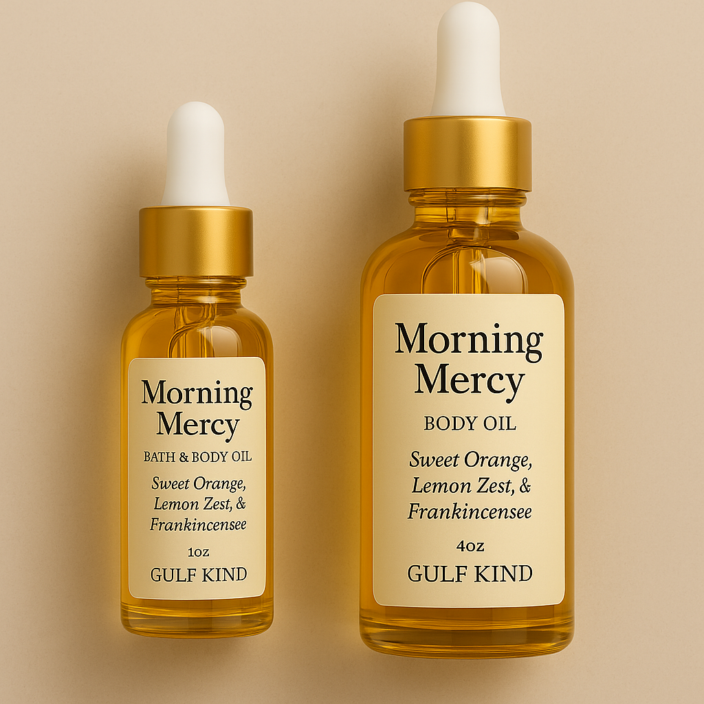 Morning Mercy Body Oil – Sweet Orange, Lemon Zest & Frankincense | 4oz by Gulf Kind