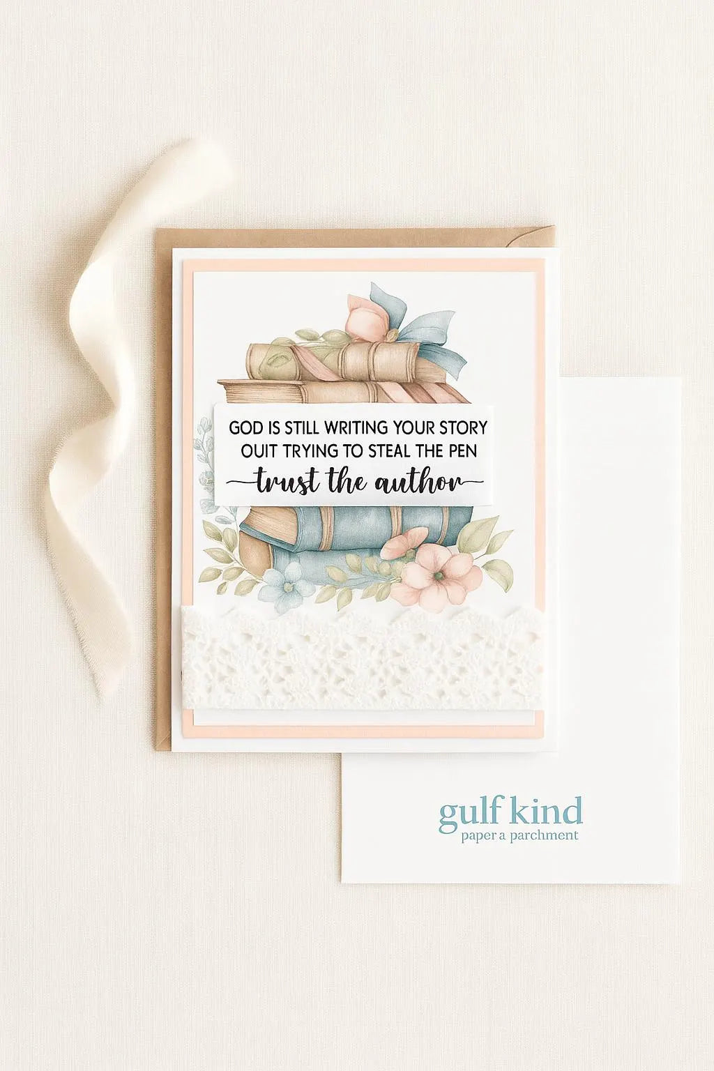 Trust the Author Card – Faith & Encouragement | Handmade Christian Greeting Card | Gulf Kind Paper & Parchment