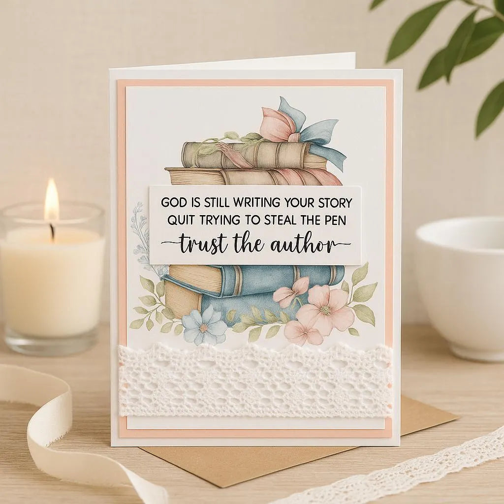 Trust the Author Card – Faith & Encouragement | Handmade Christian Greeting Card | Gulf Kind Paper & Parchment