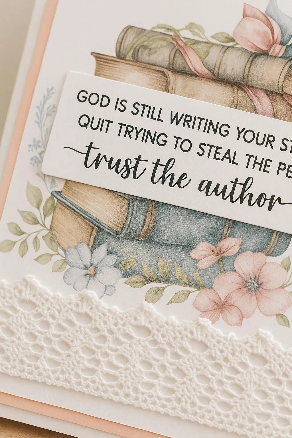 Trust the Author Card – Faith & Encouragement | Handmade Christian Greeting Card | Gulf Kind Paper & Parchment