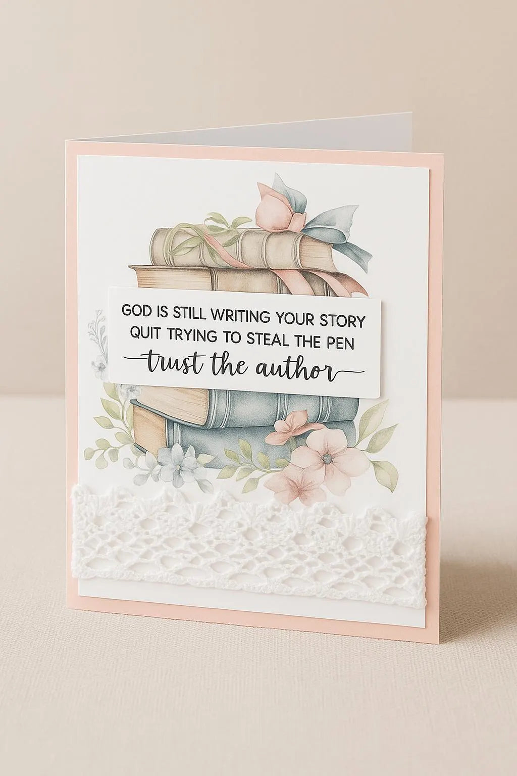 Trust the Author Card – Faith & Encouragement | Handmade Christian Greeting Card | Gulf Kind Paper & Parchment