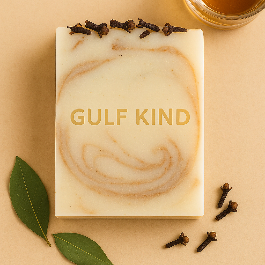 Bay & Bourbon Goat Milk Soap – Warm Bourbon & Cedarwood Scent | 4.5oz Bar by Gulf Kind