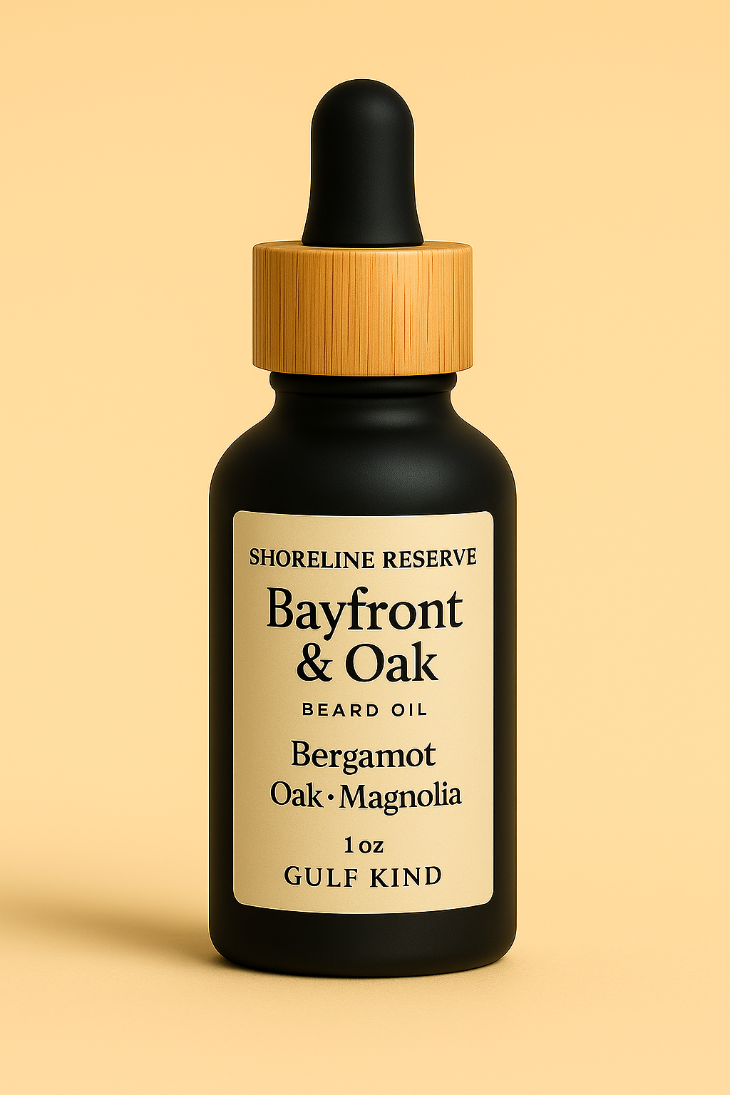 Bayfront & Oak Beard Oil – Southern Woods, Bergamot, and Warm Amber | 1oz Natural Beard Moisturizer by Gulf Kind