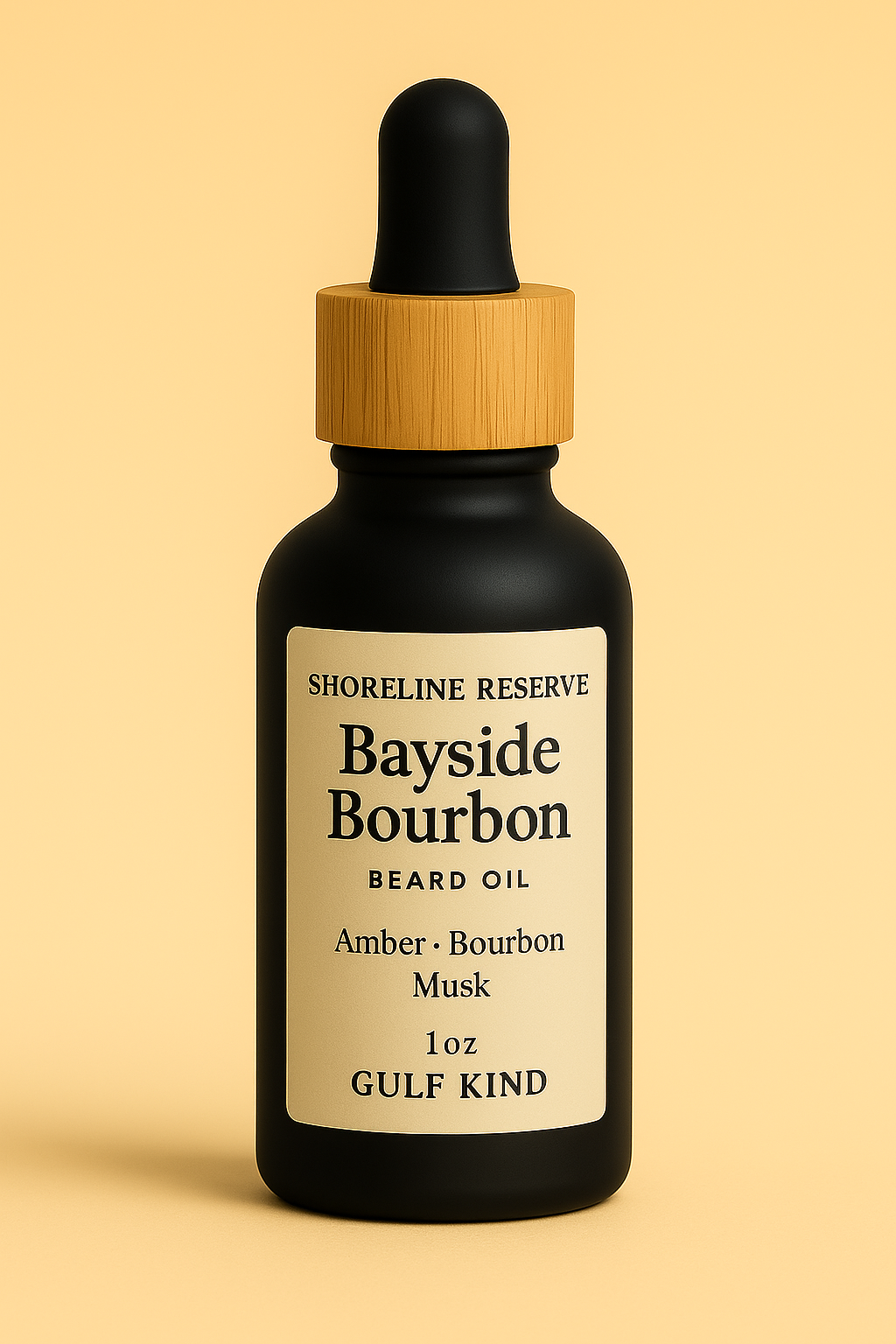 Bayside Bourbon Beard Oil – Amber, Bourbon & Musk | 1oz Southern Beard Moisturizer by Gulf Kind