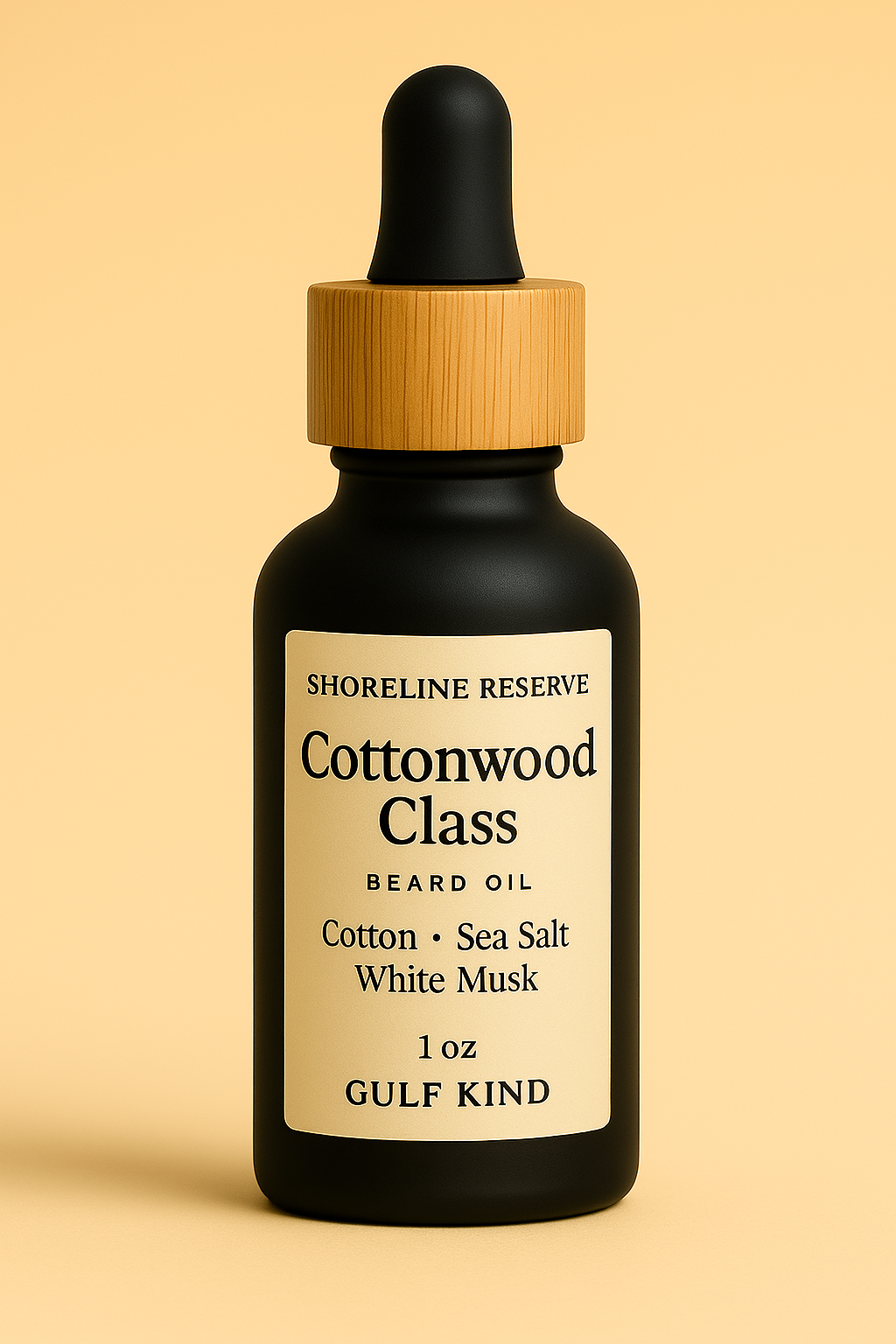 Cottonwood Class Beard Oil – Cotton, Sea Salt & White Musk | 1oz Clean Beard Moisturizer by Gulf Kind