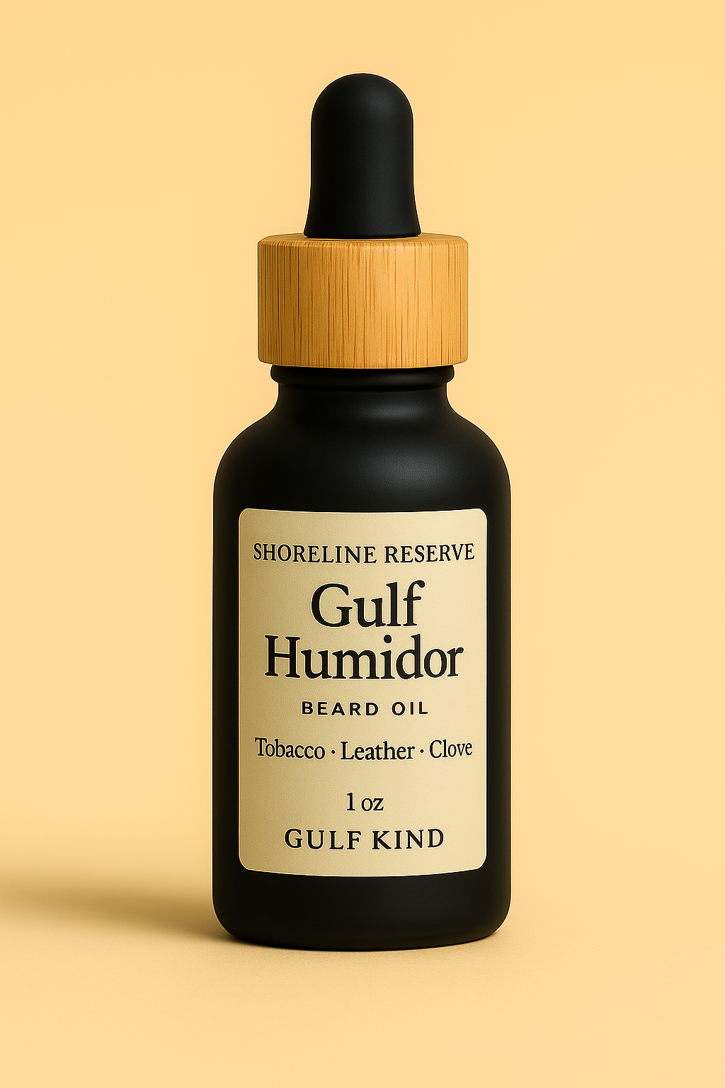 Gulf Humidor Beard Oil – Tobacco, Leather & Clove | 1oz Rich Beard Moisturizer by Gulf Kind