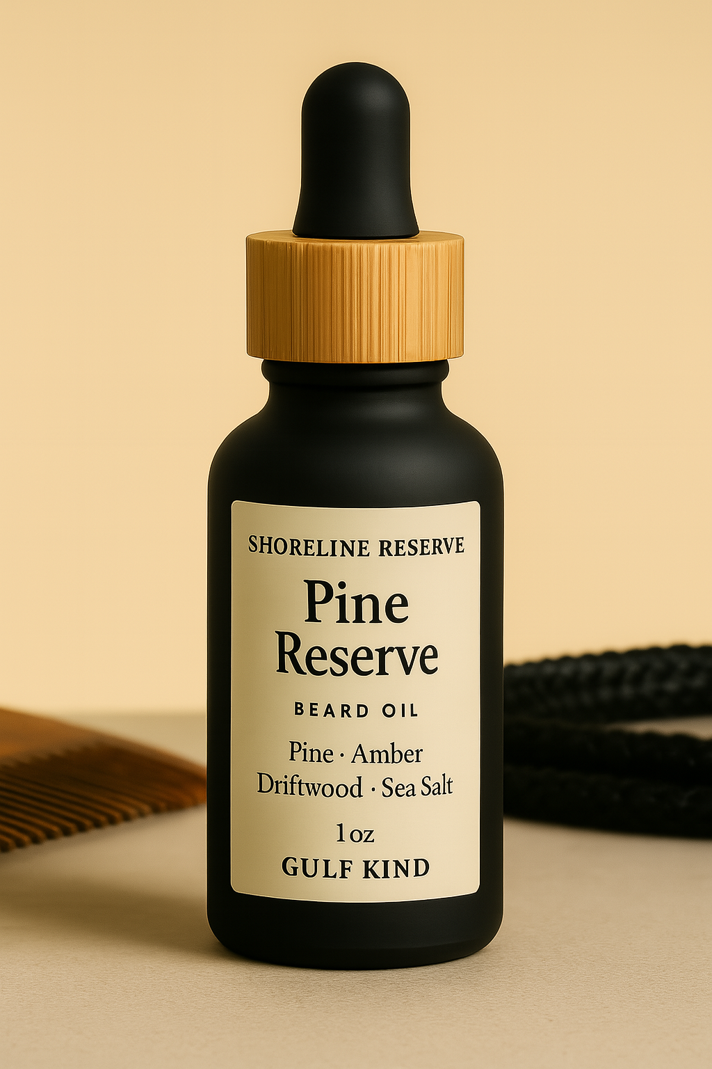 Pine Reserve Beard Oil – Pine, Amber, Driftwood & Sea Salt | 1oz Natural Beard Moisturizer by Gulf Kind