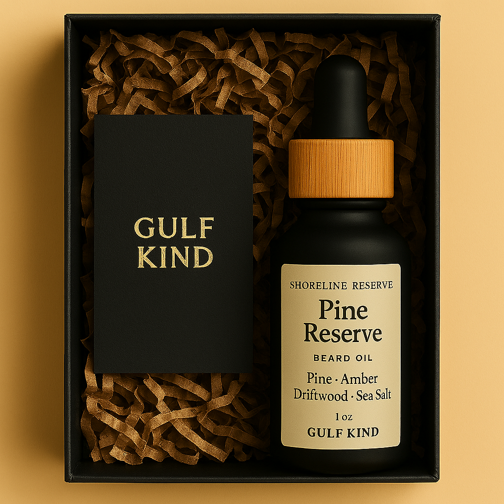 Pine Reserve Beard Oil – Pine, Amber, Driftwood & Sea Salt | 1oz Natural Beard Moisturizer by Gulf Kind