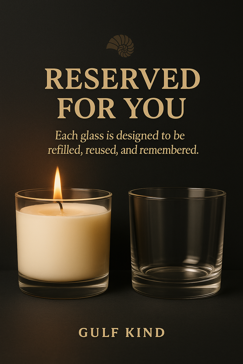 Cottonwood Class Candle – Cotton, White Musk & Sea Salt Scent | Coastal Soy Candle in Reusable Glass – Gift for Him by Gulf Kind