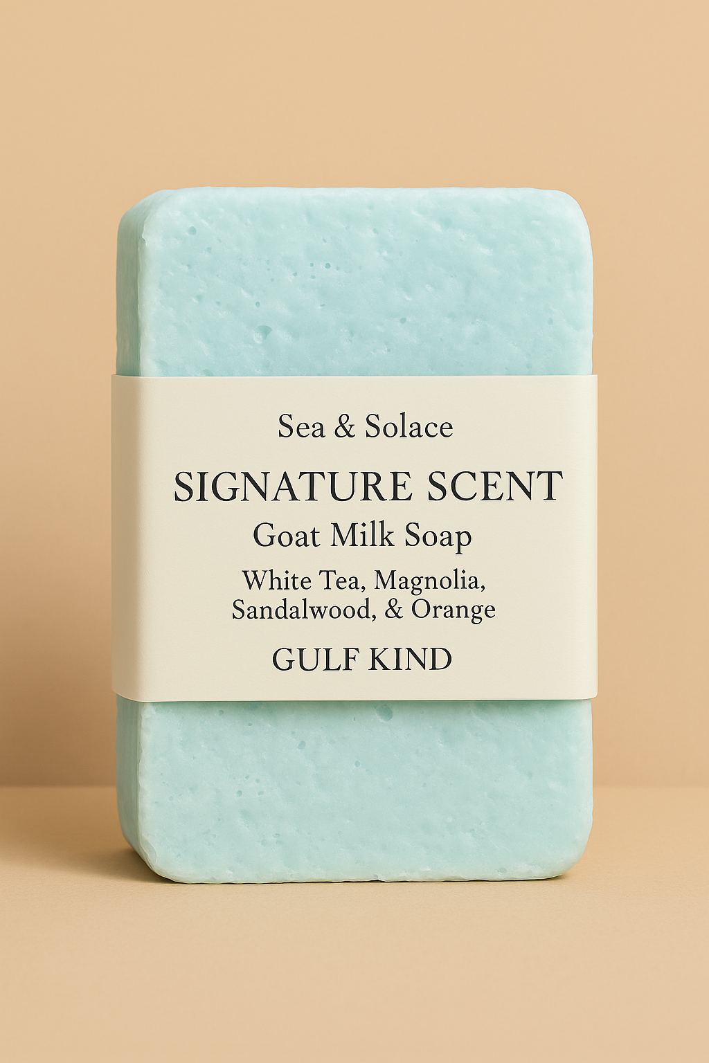 Sea & Solace Goat Milk Soap – White Tea, Magnolia, Sandalwood & Orange | Signature Scent by Gulf Kind